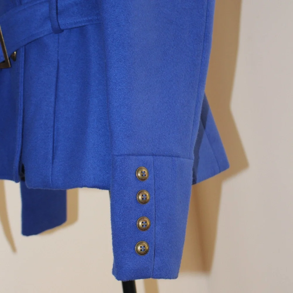 Black Rivet Blue Double-Breasted Jacket - Picture 4 of 12